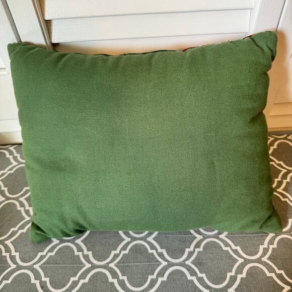 Vintage Christmas Pillow Frame Tapestry Santas Helpers Elves Collectable 9X12 - Picture 4 of 7